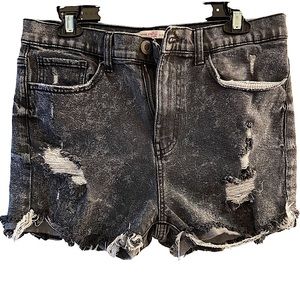 SO Vintage stretch mom shorts high rise size 11 Juniors black distressed